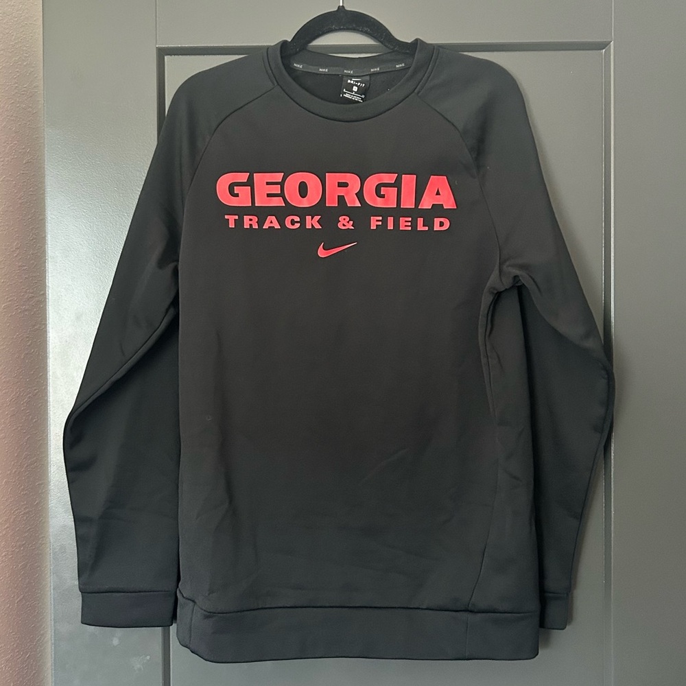 Nike Black and Red Crewneck Sweater
